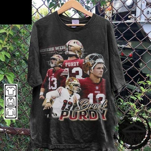 Tops - Brock Purdy Retro 90S Style T-Shirt, Brock Purdy Shirt, Retro Oversi